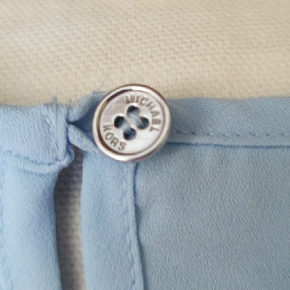 Michael Kors  cold shoulder top size med sky blue - Picture 5 of 6